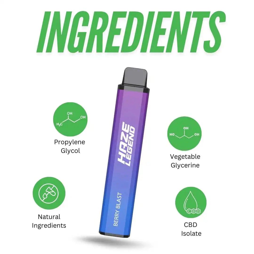 HAZE CBD | Legend Berry Blast | 3500 Puffs | 1000MG | £19.99