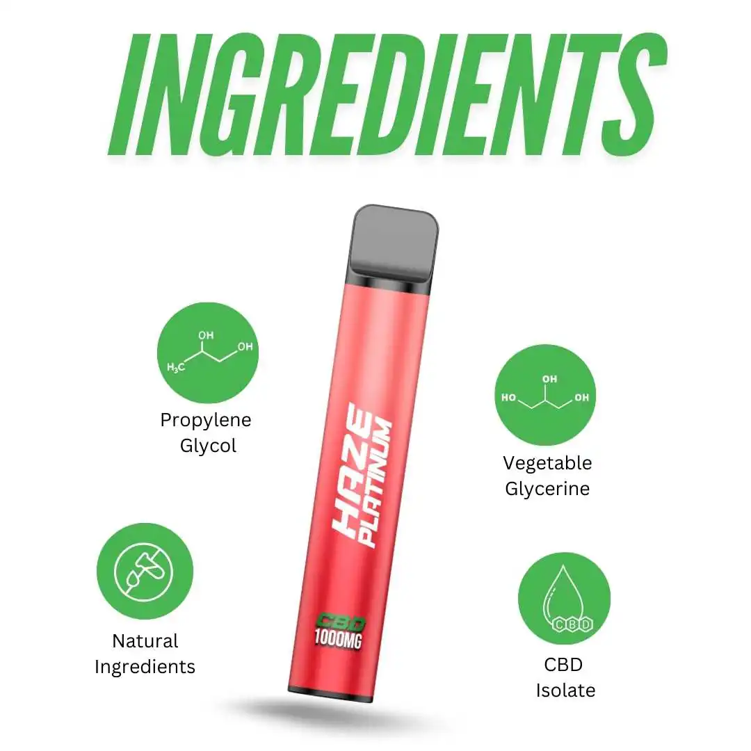 HAZE Platinum Gummy Bear Vape | 1500 Puffs |1000MG £12.74